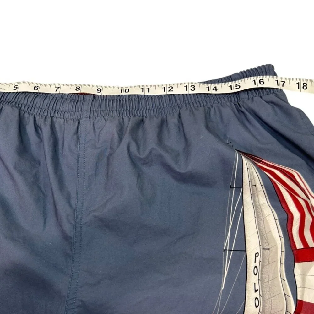 Vintage Polo Sport Ralph Lauren Sailboat‎ Swim Trunks Shorts - Men’s size Large